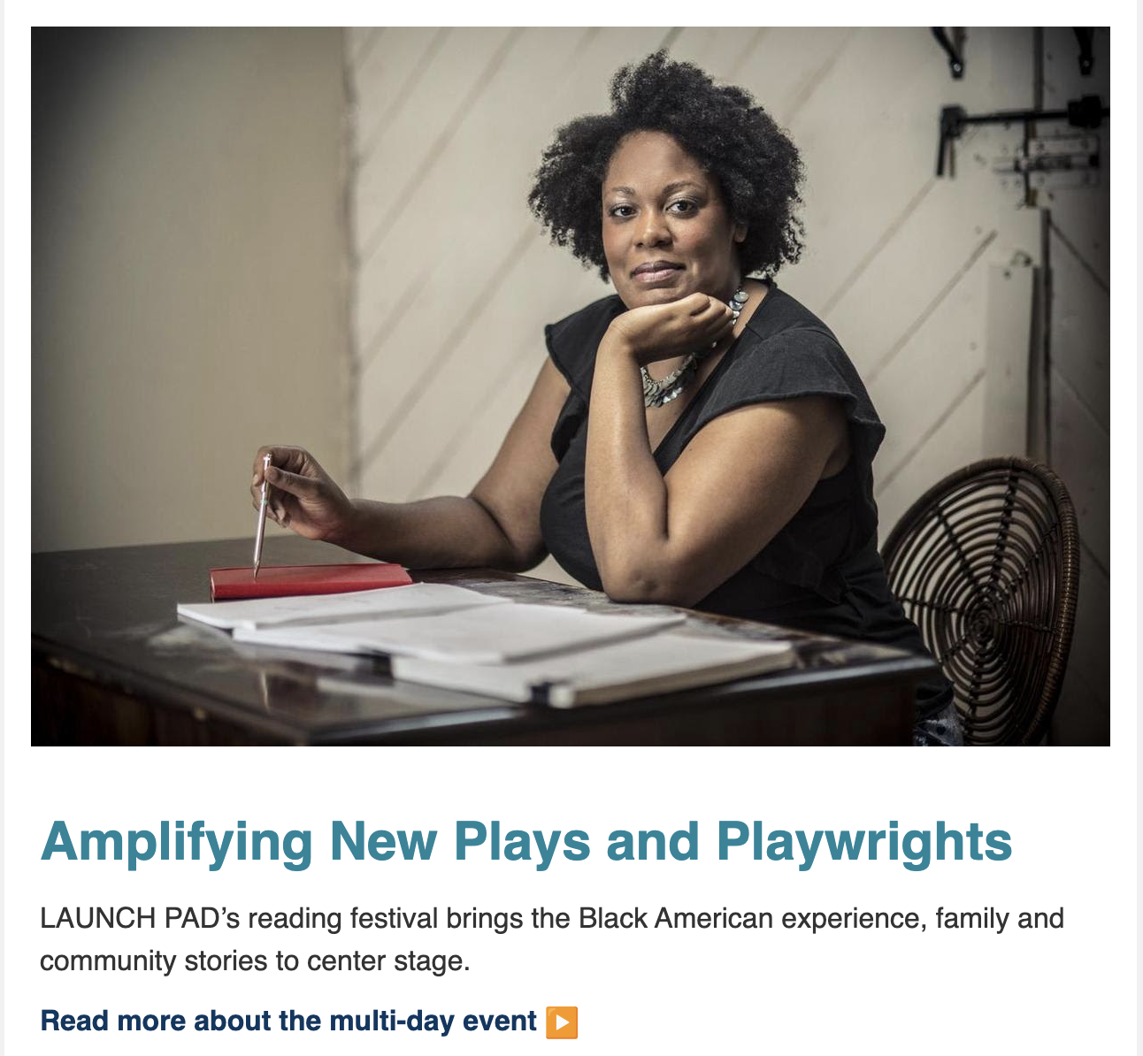 screenshot of article photo in the current about the festival