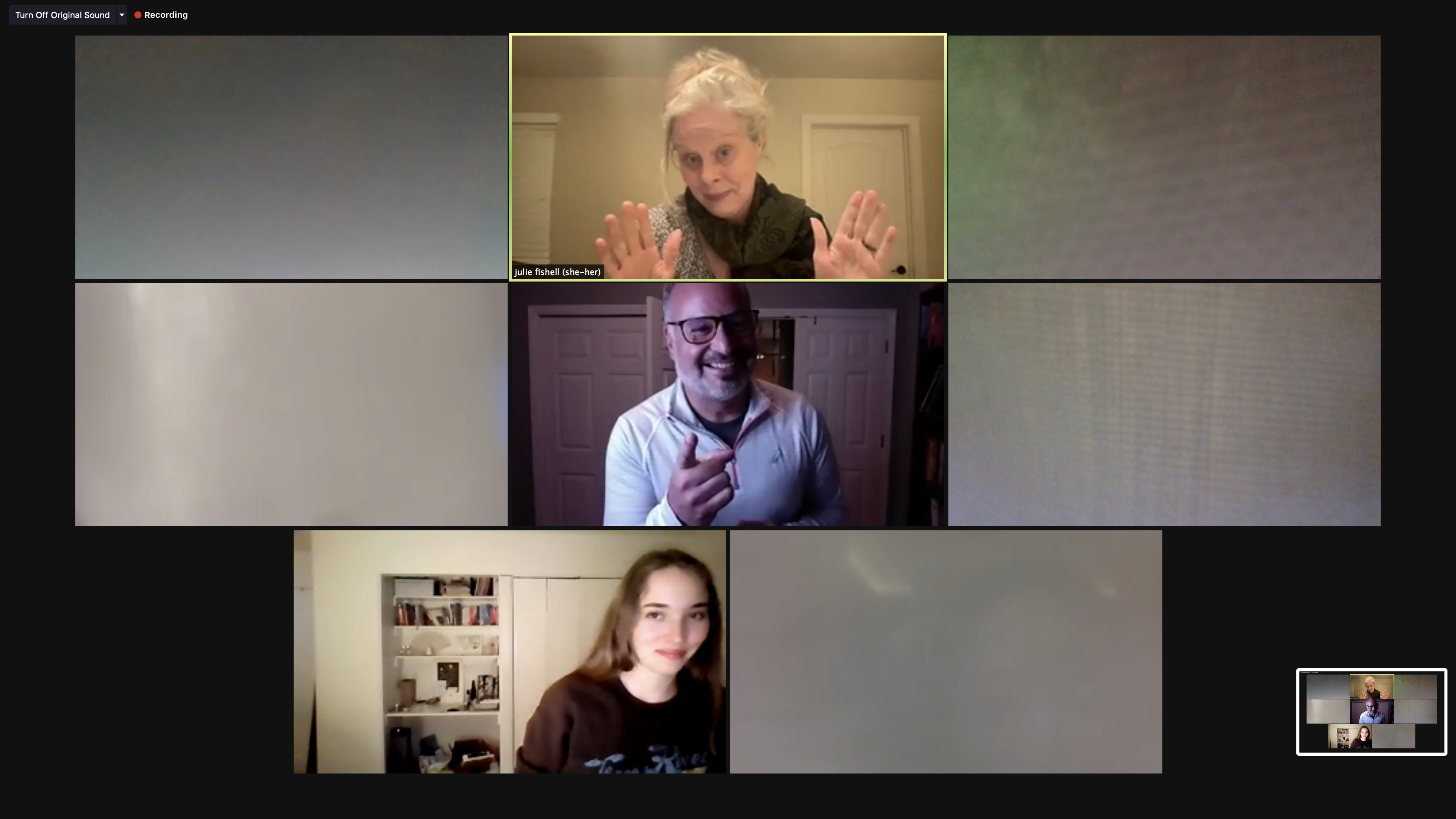 Rehearsal shot from SHANGHAI on Zoom