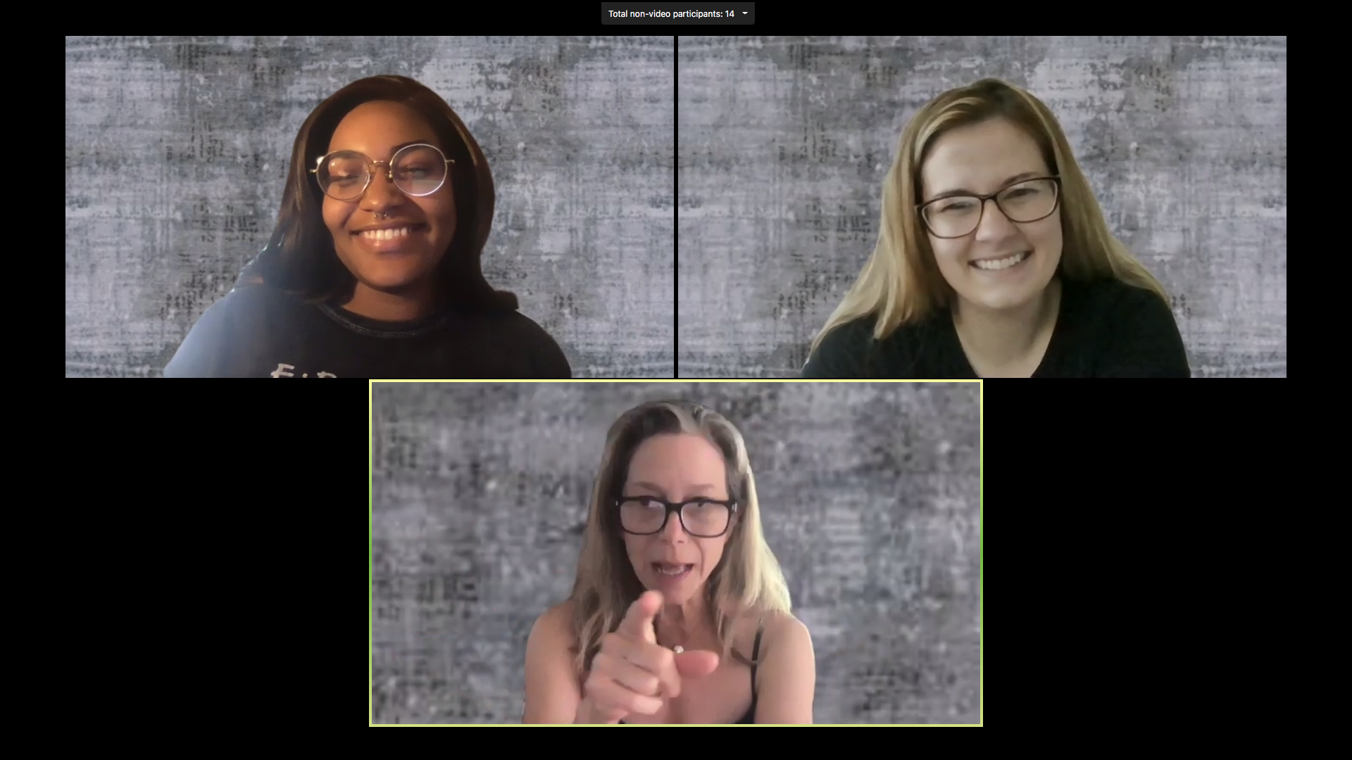 Actors Lajae Johnson, Violet Joy Hansen, Annie Torsiglieri